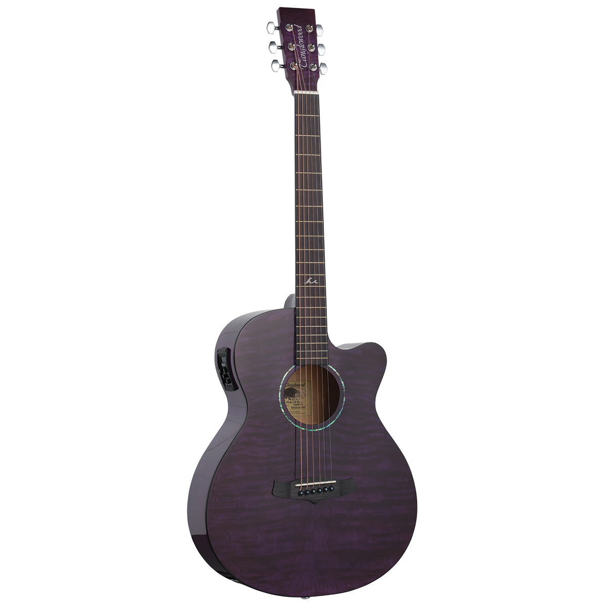 Tanglewood TA4-CEPU Azure SuperFolk C/E Quilted Ash Foxglove Purple Gloss-Tanglewood-Infinite Music