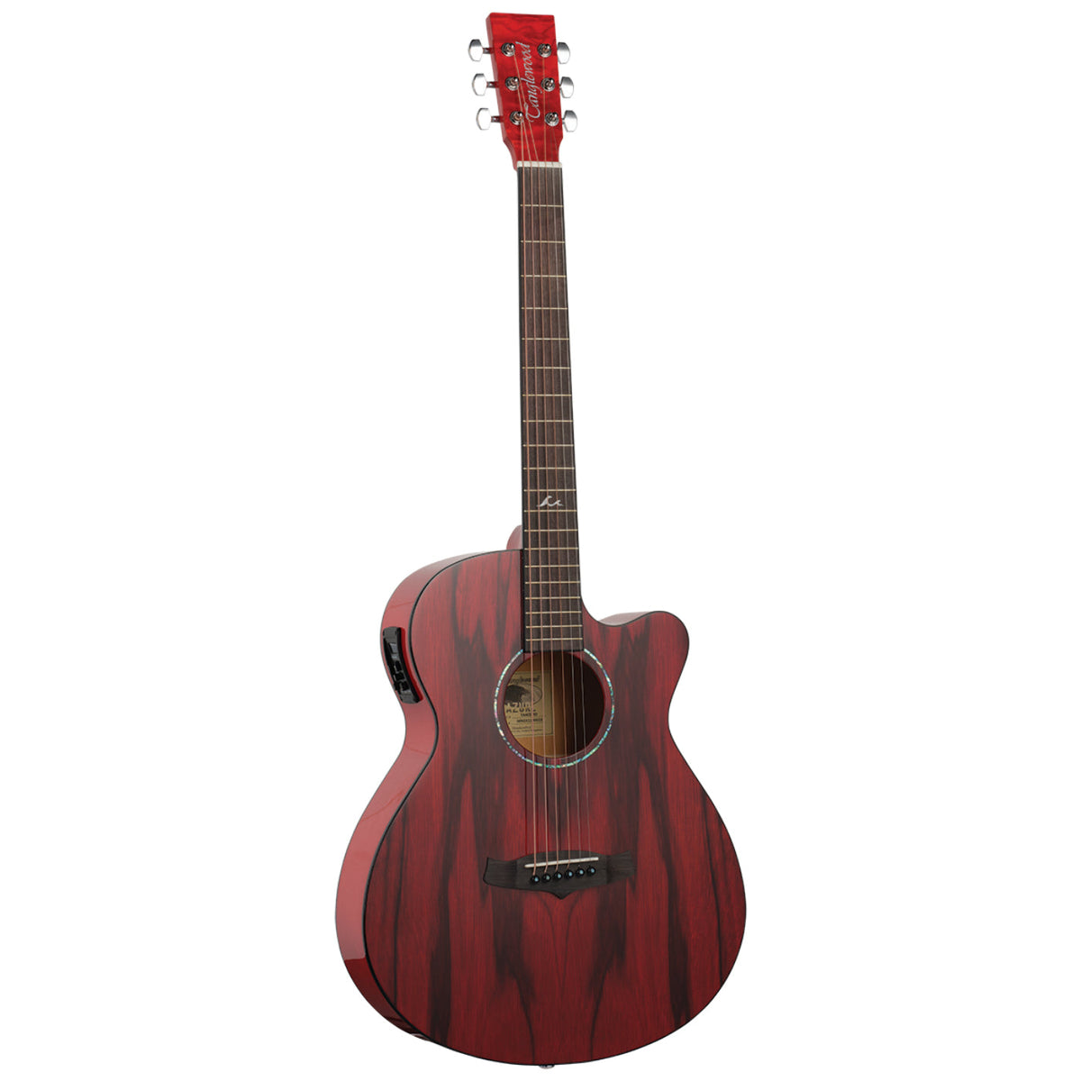 Tanglewood TA4-CERD Azure SuperFolk C/E Pacific Walnut - Shimmer Red Gloss-Tanglewood-Infinite Music