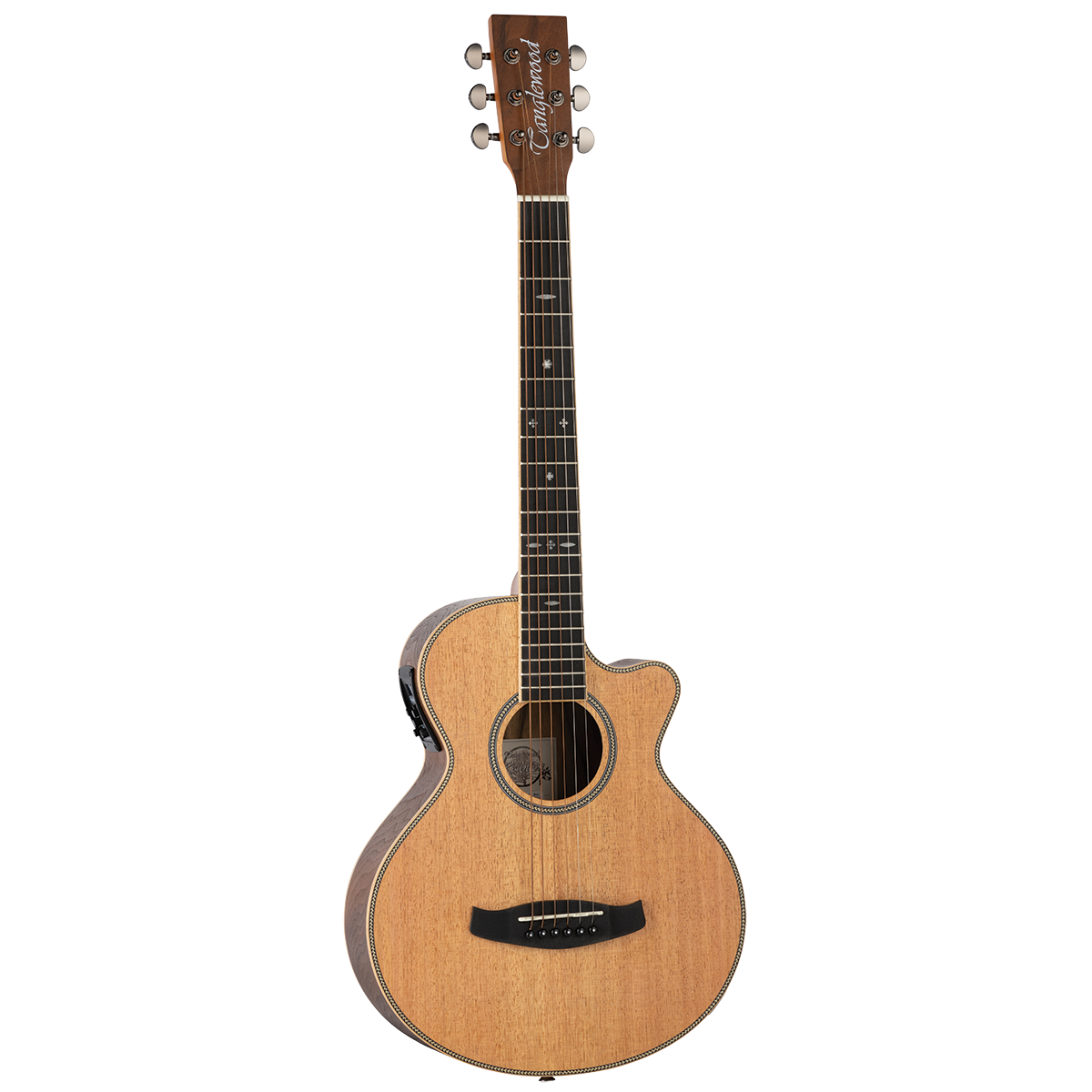 Tanglewood TRU2-CE-BW / TRPRO-TCE-BW Reunion Pro Solid Australian Red Cedar Top Traveller Folk C/E with Black Walnut B/S-Tanglewood-Infinite Music