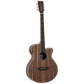 Tanglewood TRU4-CE-AE Reunion Pro Solid top all Ebony Super Folk C/E-Tanglewood-Infinite Music