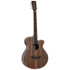 Tanglewood TRU4-CE-AE Reunion Pro Solid top all Ebony Super Folk C/E-Tanglewood-Infinite Music