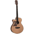 Tanglewood TRU4-CE-BW-LH Reunion Pro Solid Australian Red Cedar Top Super Folk C/E with Black Walnut B/S LEFT HAND-Tanglewood-Infinite Music