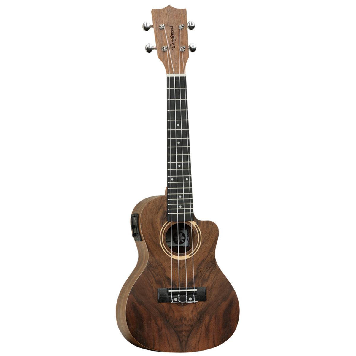 Tanglewood Tiare Concert Cutaway Ukulele with Pickup - Hawaiian Rain Tree w/- Bag-Tanglewood-Infinite Music