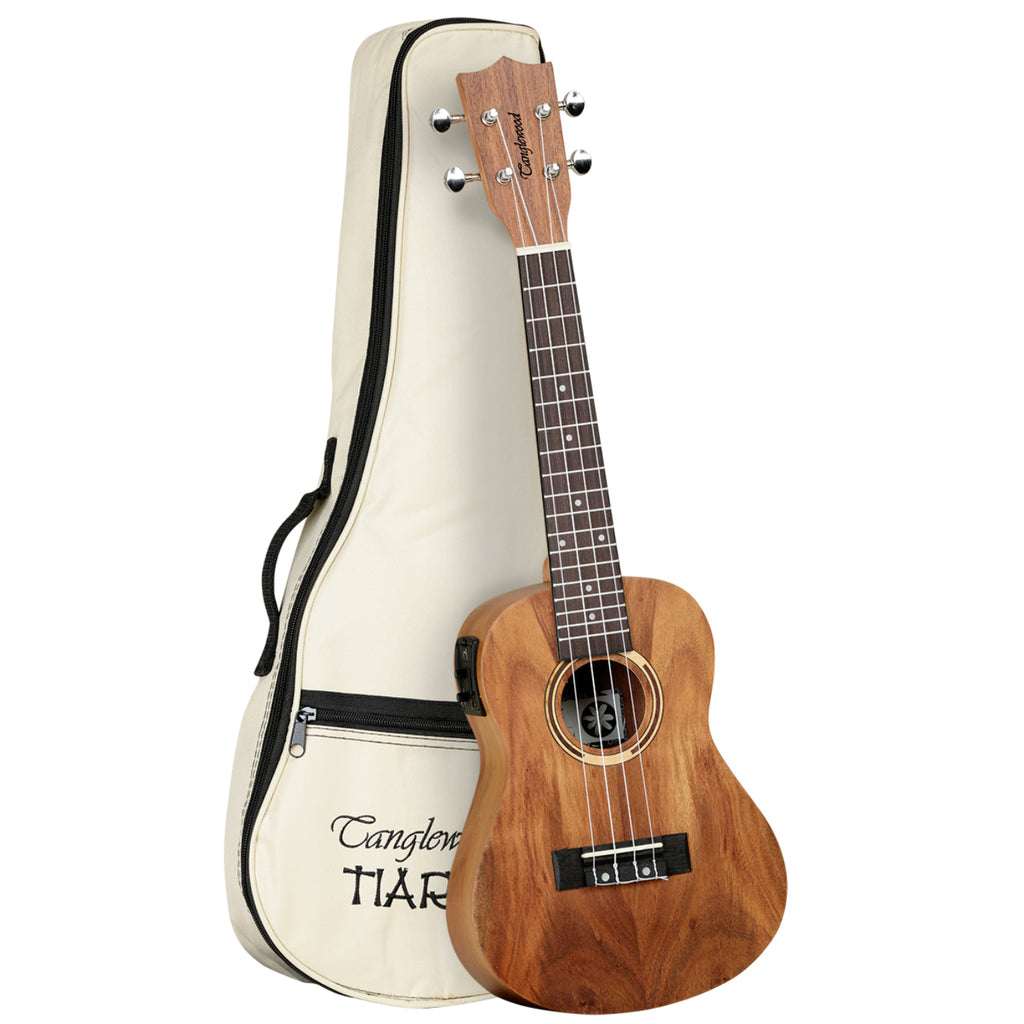 Tanglewood Tiare Concert Electric Ukulele - All Koa W/- Pickup & Bag-Tanglewood-Infinite Music