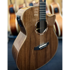Tanglewood Winterleaf Exotic Superfolk Solid Top Venetian C/E Guitar all Black Walnut [TWX6-CE-BW]-Tanglewood-Infinite Music
