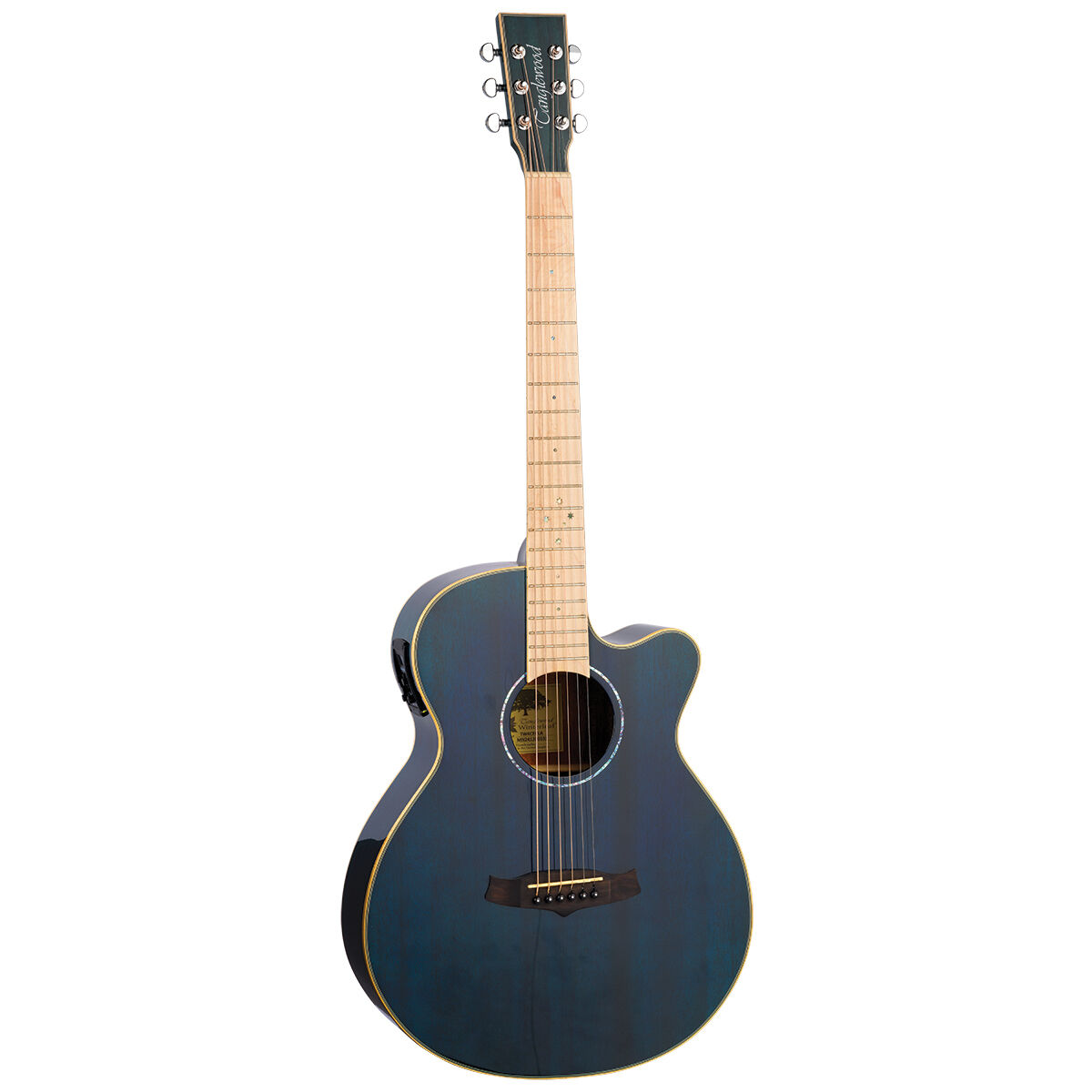 Tanglewood Winterleaf Pro Blonde Superfolk C/E Bondi Blue Gloss [TWPRO4-CE-BLA]-Tanglewood-Infinite Music