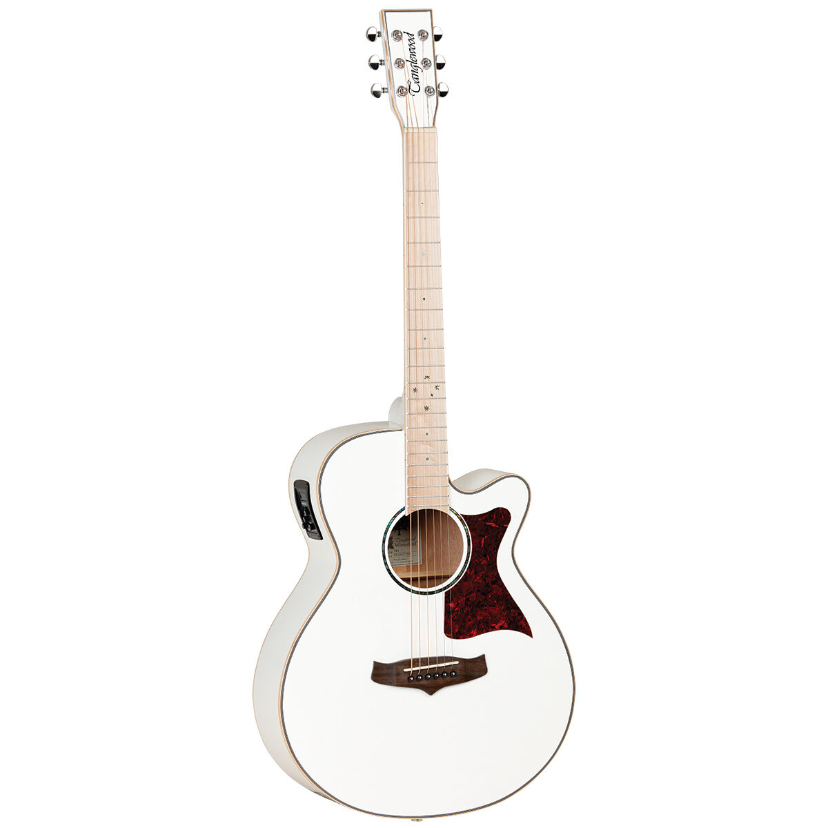 Tanglewood Winterleaf Pro Blonde Superfolk C/E Whitsunday White Gloss [TWPRO4-CE-BLW]-Tanglewood-Infinite Music