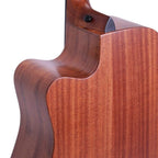 Timberidge 'Messenger Series' Mahogany Solid Top & Body Acoustic-Electric Dreadnought Cutaway Guitar - Natural Satin-Timberidge-Infinite Music