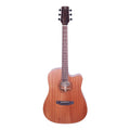 Timberidge 'Messenger Series' Mahogany Solid Top & Body Acoustic-Electric Dreadnought Cutaway Guitar - Natural Satin-Timberidge-Infinite Music
