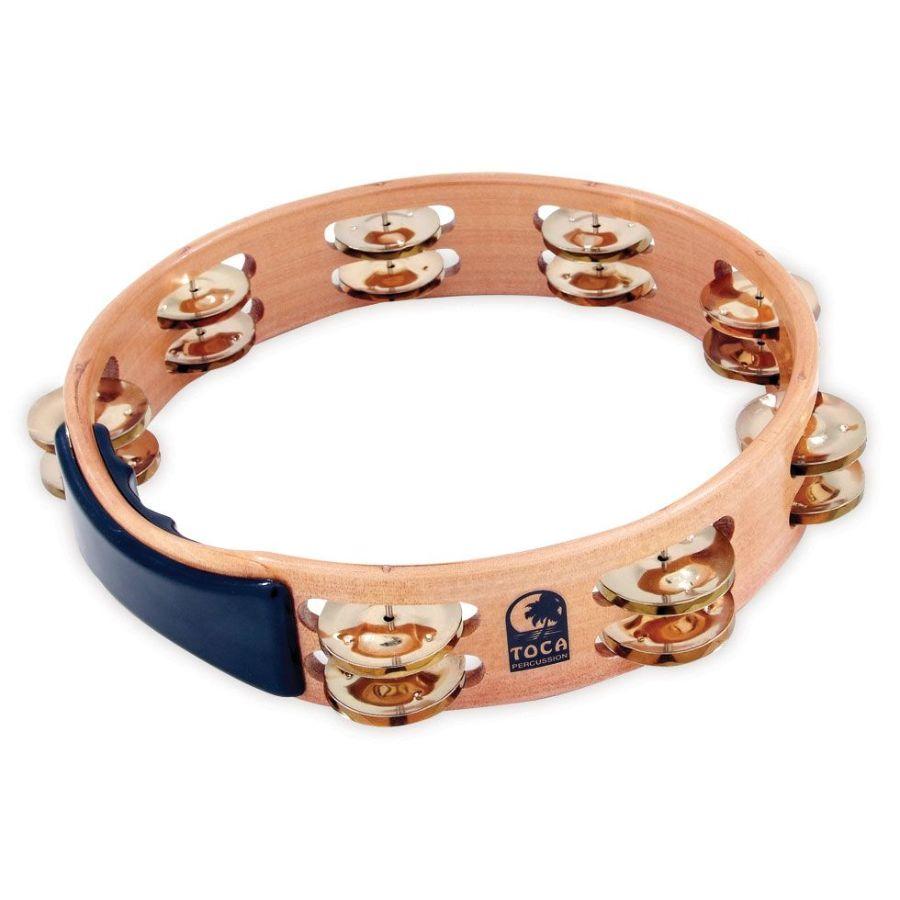 Toca Acacia Hardwood 10" Tambourine with Brass Jingles-Toca-Infinite Music