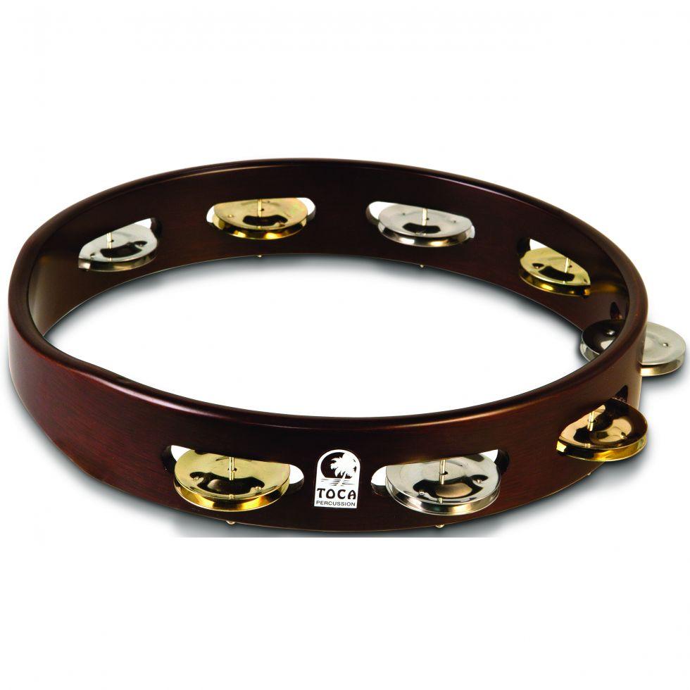 Toca Dark Acacia Hardwood 10" Tambourine-Toca-Infinite Music