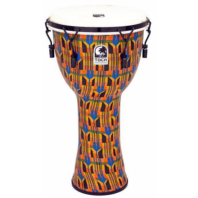 Toca Freestyle 2 Series 12" Mechanically Tuned Djembe - Kente Cloth-Toca-Infinite Music