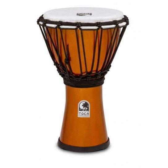 Toca Freestyle Colorsound 7” Djembe Metallic Orange-Toca-Infinite Music
