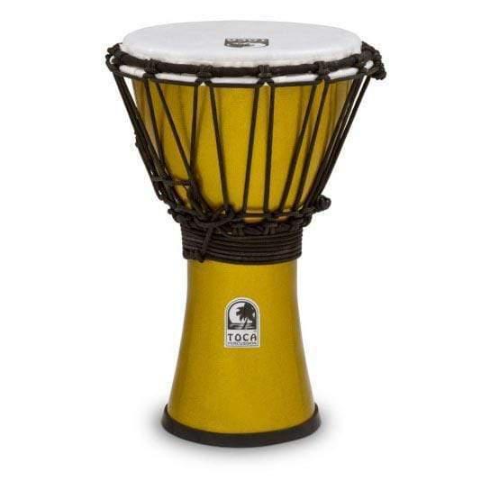 Toca Freestyle Colorsound 7” Djembe - Metallic Yellow-Toca-Infinite Music