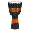 Toca Street 10" Carved Series Wooden Djembe - Black and Brown-Toca-Infinite Music