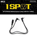 Truetone 1SMC2 1 Spot Female to (2) male 12'' Extension Y Cable-Truetone-Infinite Music