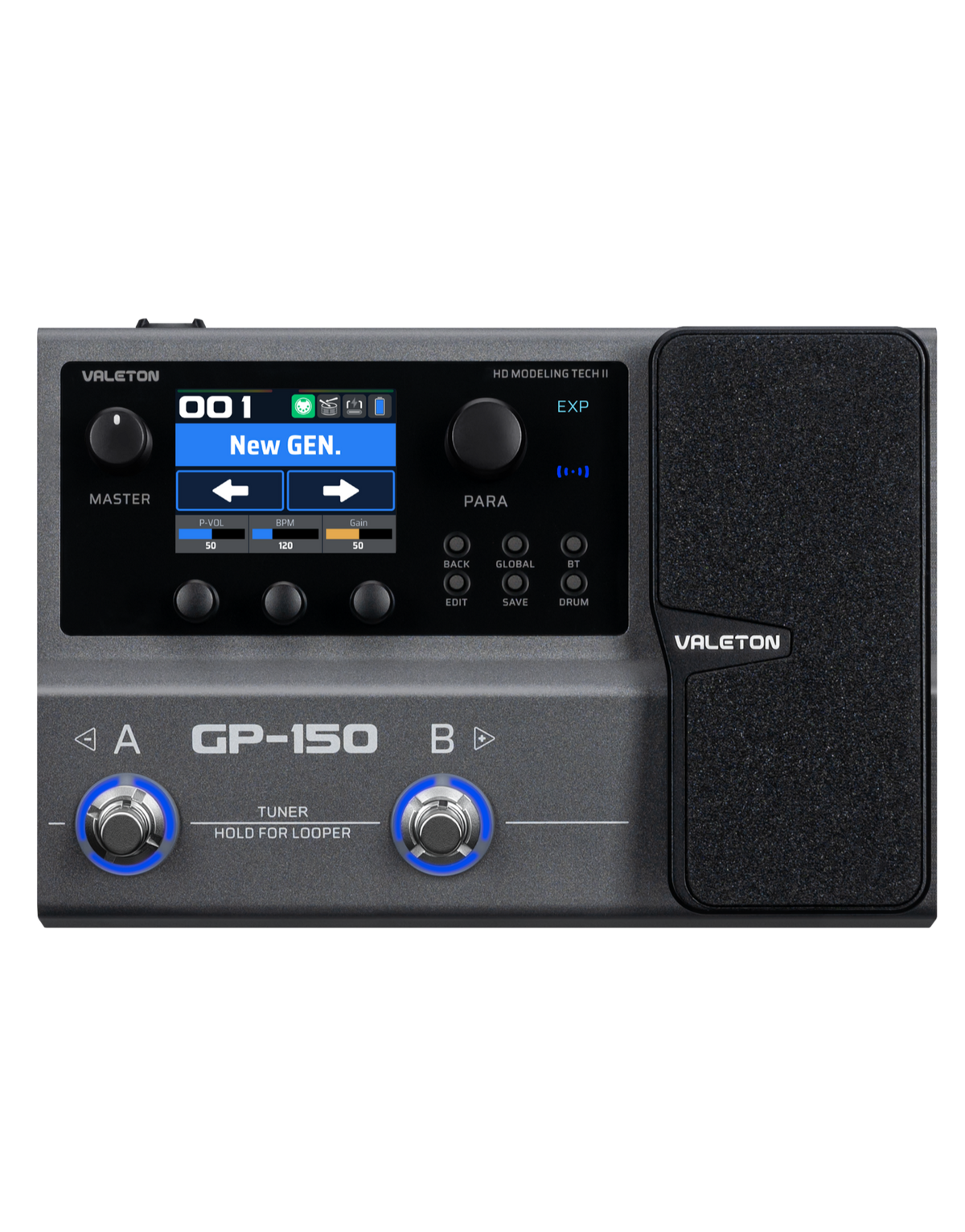 Valeton GP-150 Guitar Multi-FX Processor & IR Loader Pedal (In built rechargeable battery)-Valeton-Infinite Music