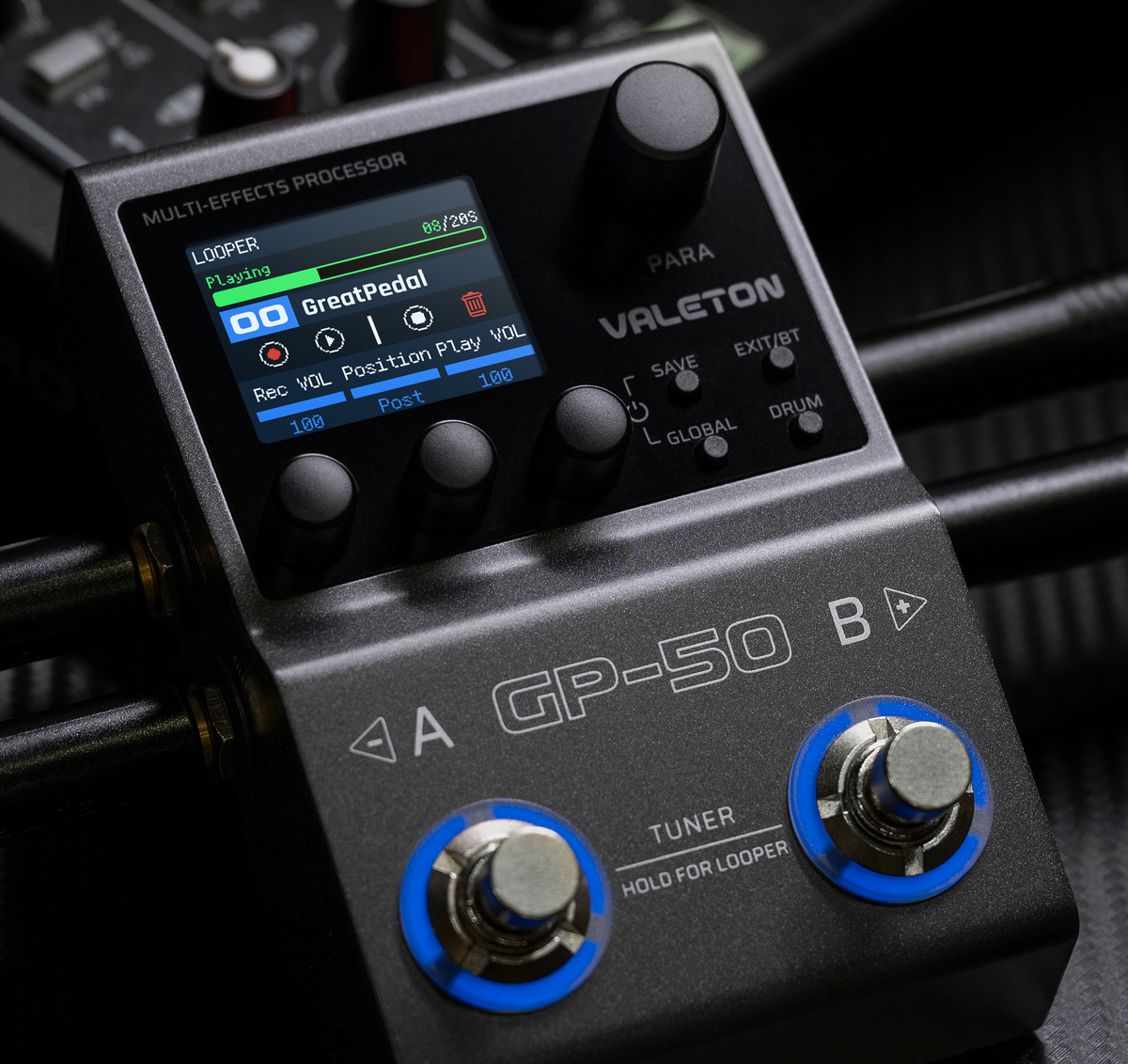 Valeton GP-50 Multi-Effects Processor- SnapTone & IR Loader Pedal (In built rechargeable battery)-Valeton-Infinite Music
