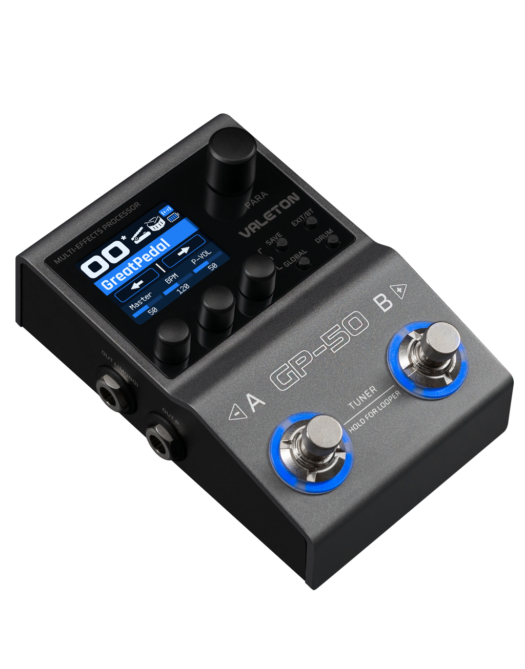 Valeton GP-50 Multi-Effects Processor- SnapTone & IR Loader Pedal (In built rechargeable battery)-Valeton-Infinite Music