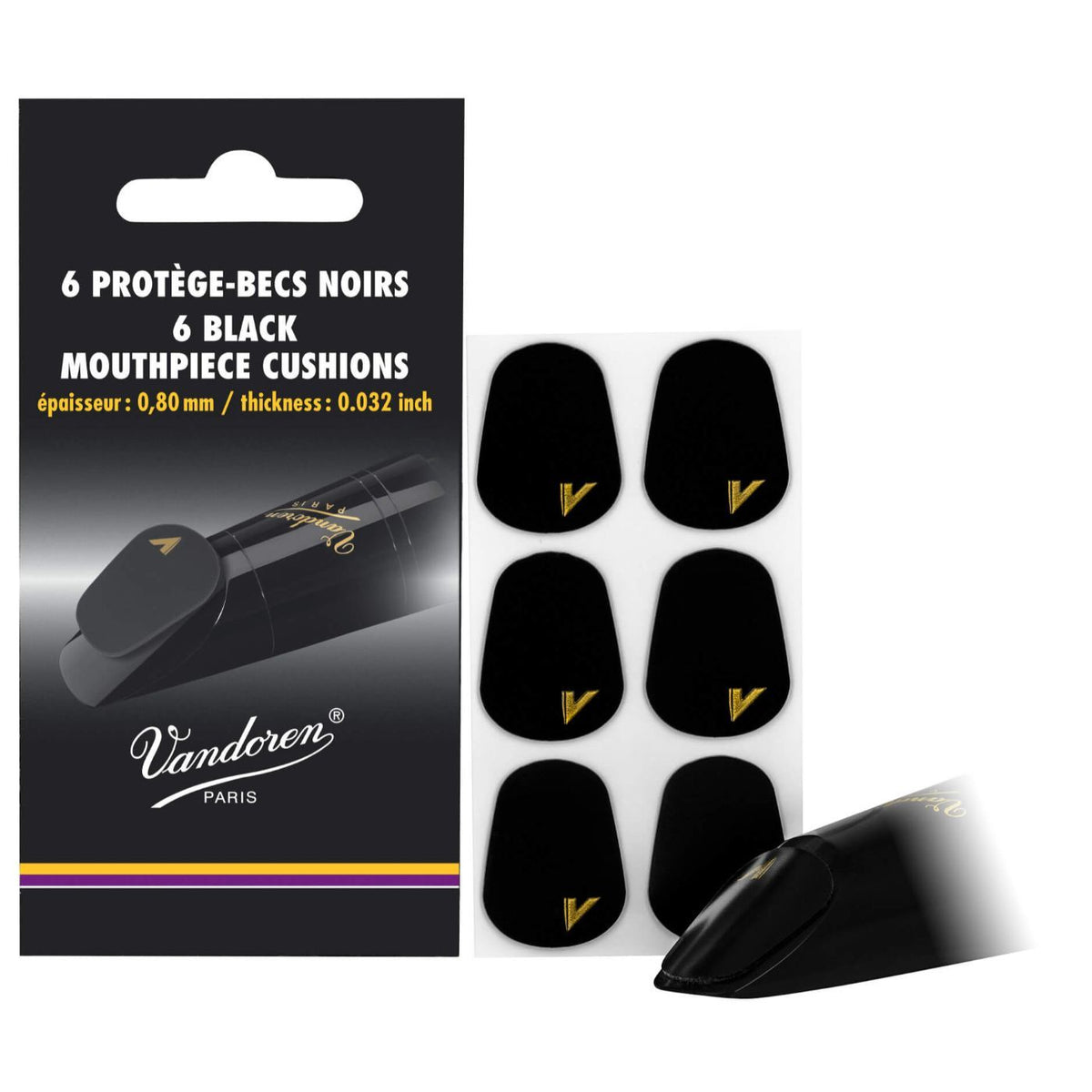 Vandoren Black Mouthpiece Cushions - Pack of 6-Vandoren-Infinite Music