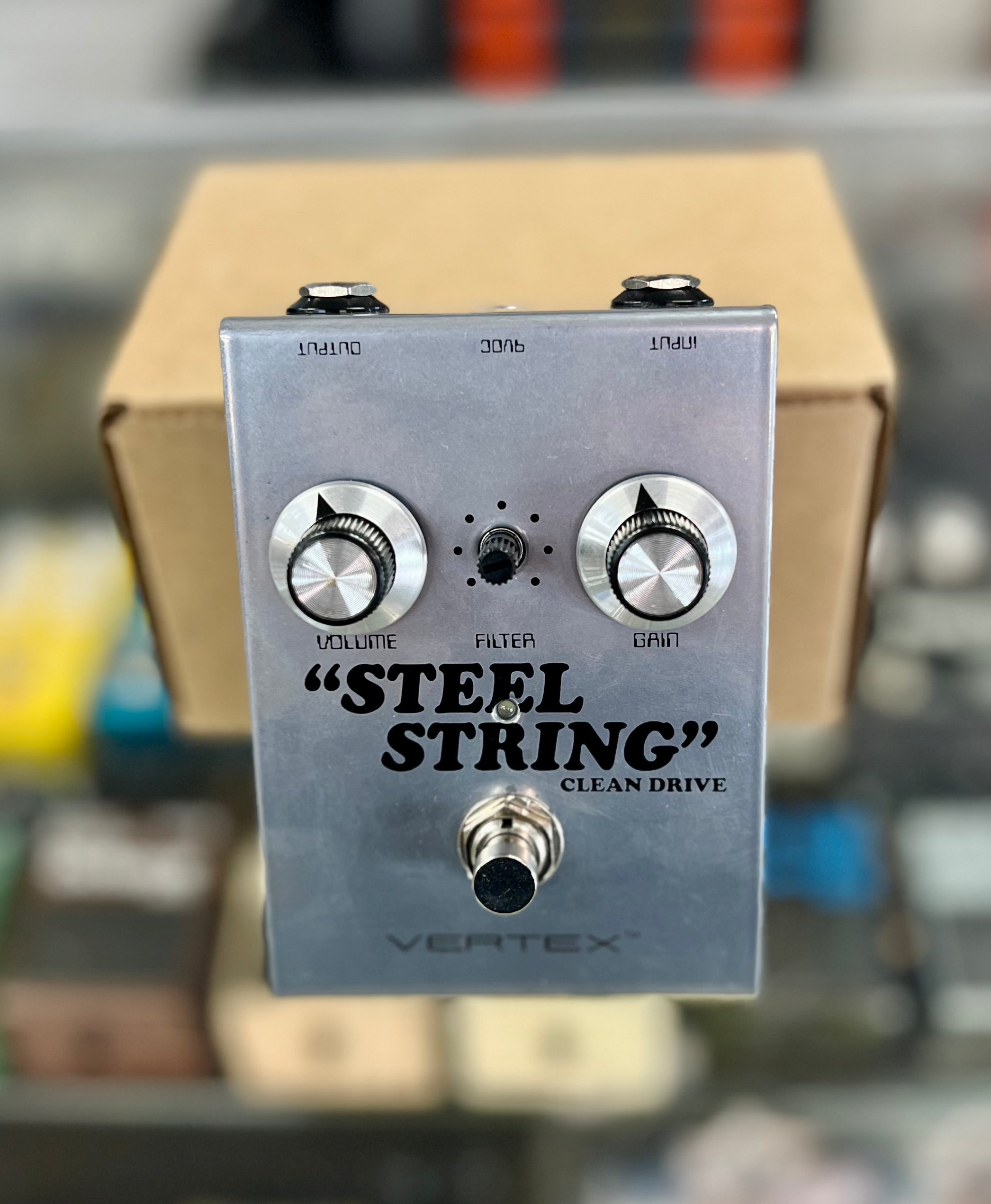 clean drive pedal Vertex Steel String Clean Drive Pedal Mk1 w/ Box - Pre Owned