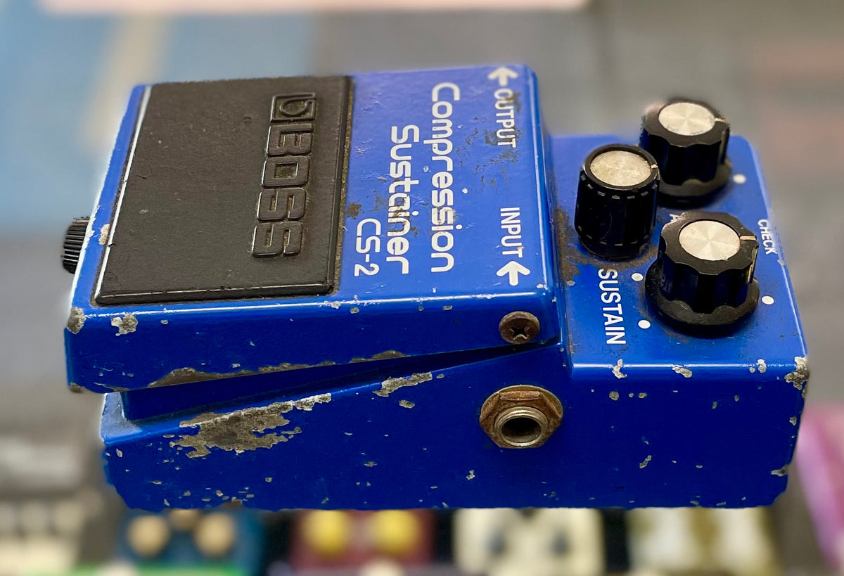 Vintage Boss CS-2 Compression Sustainer Pedal- Japan - August 1983 - Black Label (With BOX) ( Pre Owned ) 334400-Boss-Infinite Music