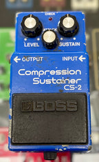 Vintage Boss CS-2 Compression Sustainer Pedal- Japan - August 1983 - Black Label (With BOX) ( Pre Owned ) 334400-Boss-Infinite Music