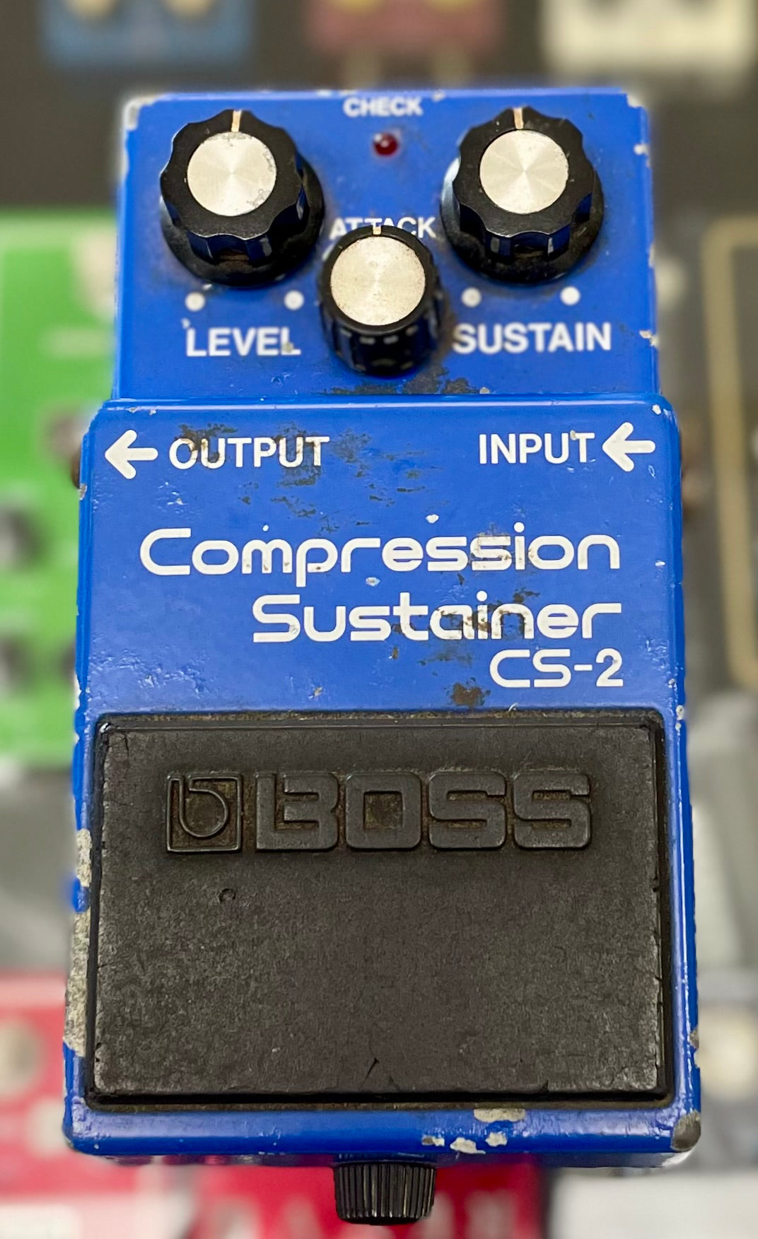 Vintage Boss CS-2 Compression Sustainer Pedal- Japan - August 1983 - Black Label (With BOX) ( Pre Owned ) 334400-Boss-Infinite Music