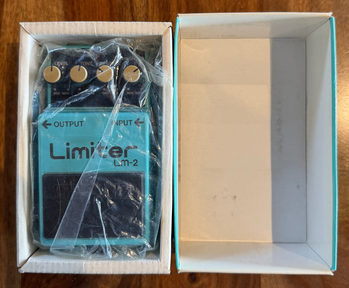 Vintage Boss LM-2 Limiter Pedal- Japan - May 1988 - Black Label ( Pre Owned - In Box... Excellent Cond) 909927-Boss-Infinite Music