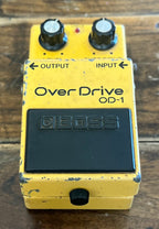 Vintage Boss OD-1 Overdrive Pedal- Japan - March 1985 - Black Label ( NO BOX) ( Pre Owned )-Boss-Infinite Music