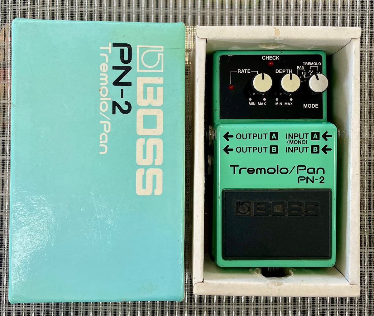 Vintage Boss PN-2 Tremolo/Pan Pedal- Taiwan -October 1990 ( IN BOX) ( Pre Owned) AB90640-Boss-Infinite Music