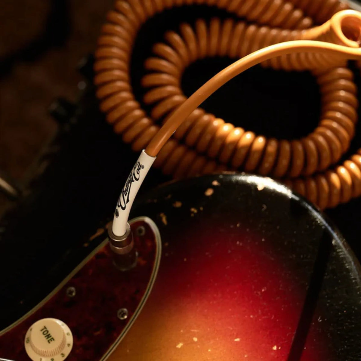 Voltage Vintage Coil CARAMEL 25ft G&H Plugs ST/ST Australian Made guitar cable-Voltage Cable-Infinite Music