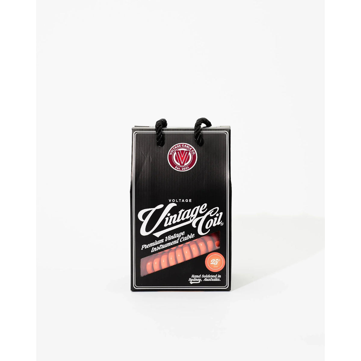 Voltage Vintage Coil CORAL 25ft G&H Plugs ST/ST Australian Made guitar cable-Voltage Cable-Infinite Music