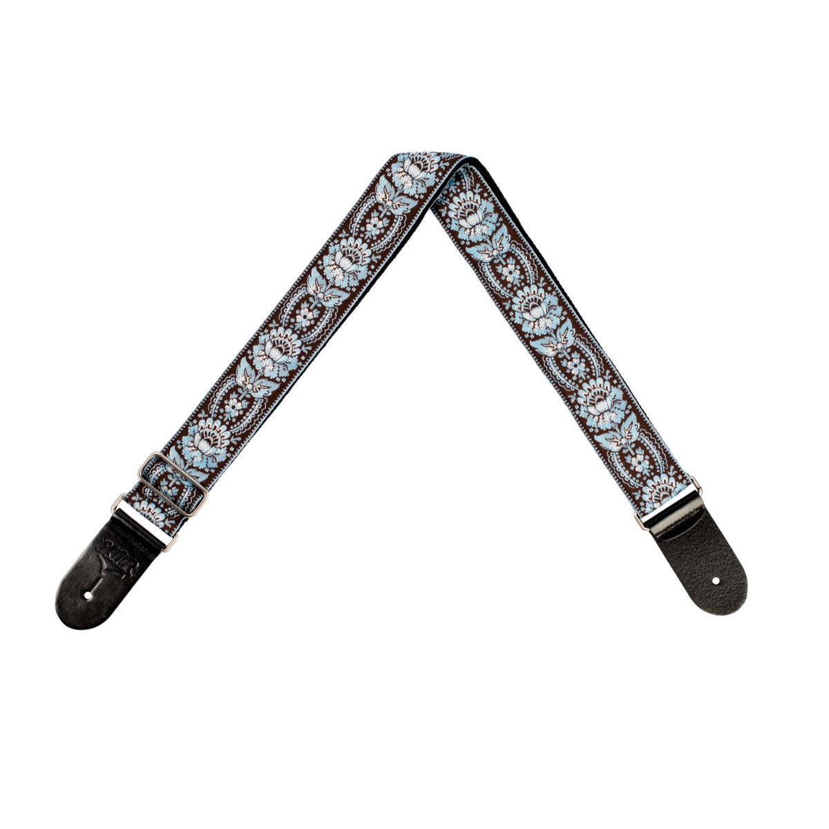 XTR Floral Light Blue/Brown Pattern Guitar Strap-XTR-Infinite Music