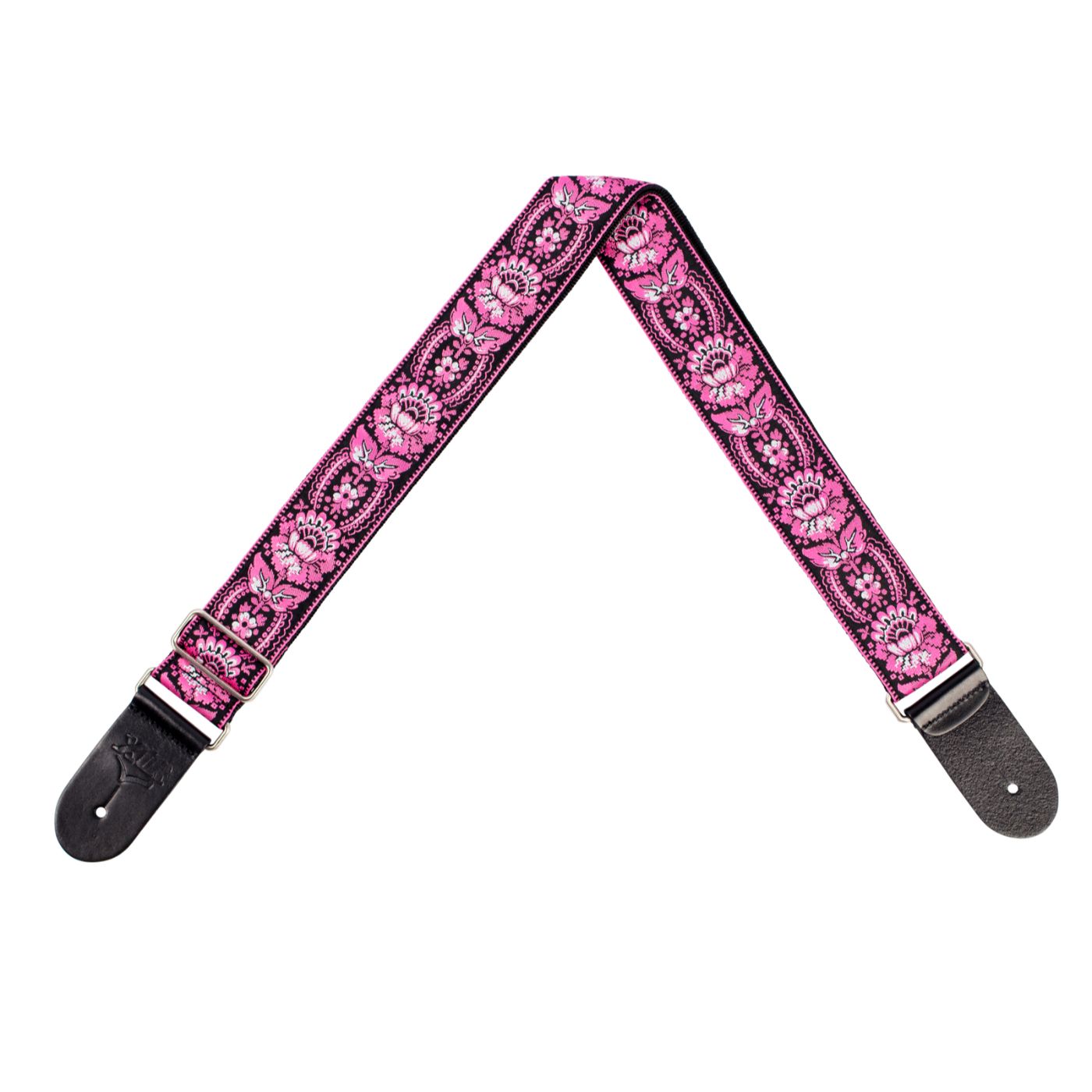 XTR Floral Pink/Black Pattern Guitar Strap-XTR-Infinite Music