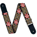 XTR Vintage Black/Gold Floral Pattern Guitar Strap-XTR-Infinite Music