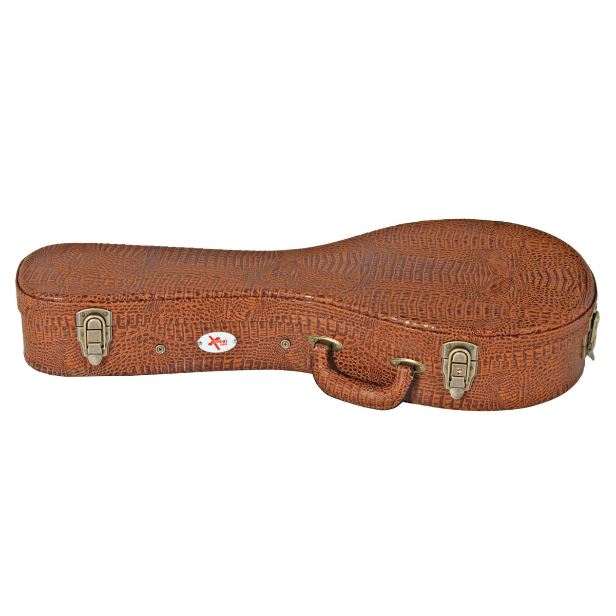Xtreme A Style Brown Croc Mandolin Case-Xtreme-Infinite Music
