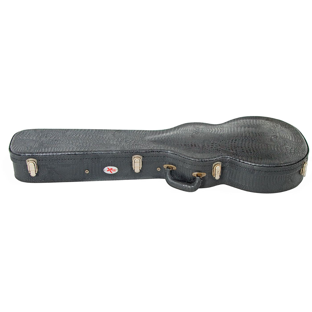 Xtreme Les Paul Shaped Black Croc Guitar Case-Xtreme-Infinite Music