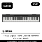 Yamaha P-145B Digital Piano - Black-Yamaha-Infinite Music