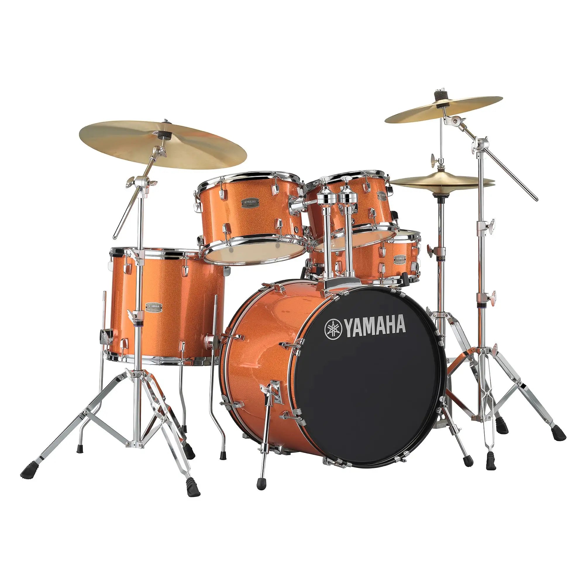 Yamaha Rydeen 5pc Fusion Drum Kit - Orange Glitter w/ Yamaha Hardware Pack, Stool, Paiste Cymbals & Vater Sticks !-Yamaha-Infinite Music