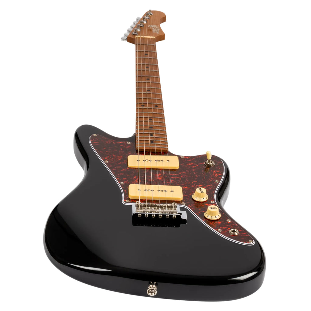 JET JJ-300 Electric Guitar Roasted MN - Black (JJ-300-P90-BK)