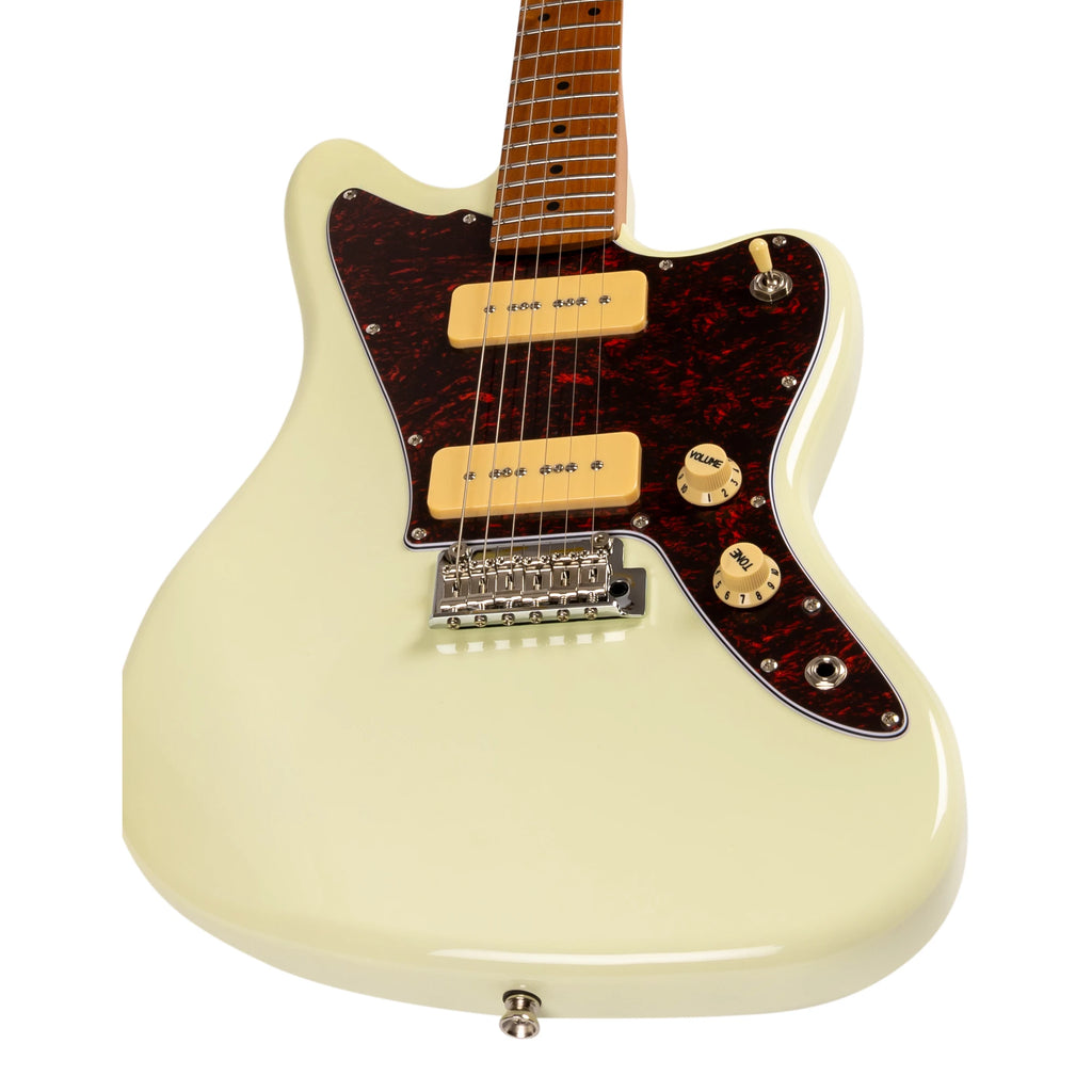 JET JJ-300 Electric Guitar Roasted MN - Olympic White (JJ-300-P90-OW)