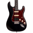 Patina Guitars PS-4 HSS Electric Guitar - Paulownia body - Roasted maple neck- RW fretboard- 22 Stainless frets- Locking tuners - Black