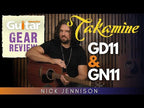 Takamine G11 Series LEFT HANDED Dreadnought AC/EL Guitar with Cutaway in Natural Satin Finish