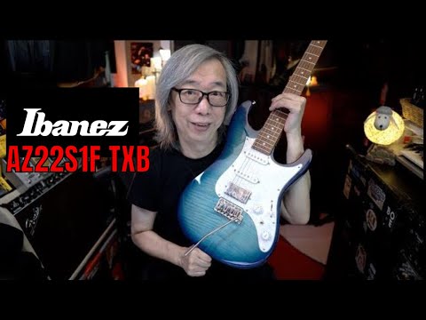 Ibanez AZ22S1F TXB Flame Top Electric Guitar - Transparent Turquoise Burst