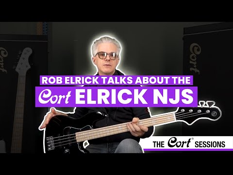 Cort Elrick NJS5 5 String Bass - White - W/Case (C31045)