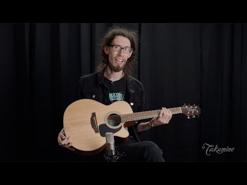 Takamine G Mini Series AC/EL "Takamini" Guitar with Cutaway in Natural Satin Finish Comes with Takamine Deluxe Gig Bag