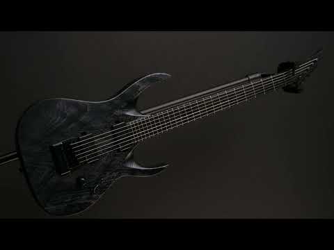 Solar A1.6ASvart Canibalismo Electric Guitar -Open Pore Matte Black w/- Black Splatter