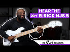 Cort Elrick NJS5 5 String Bass - White - W/Case (C31045)
