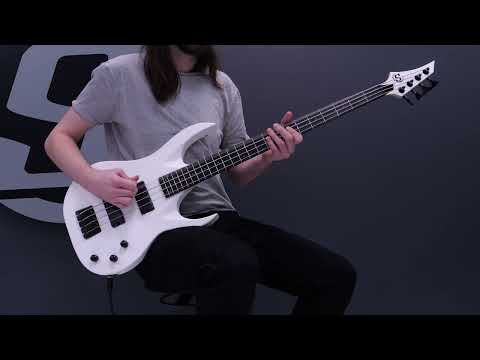 S by Solar AB4.4W 4-String Electric Bass Guitar - White Matte